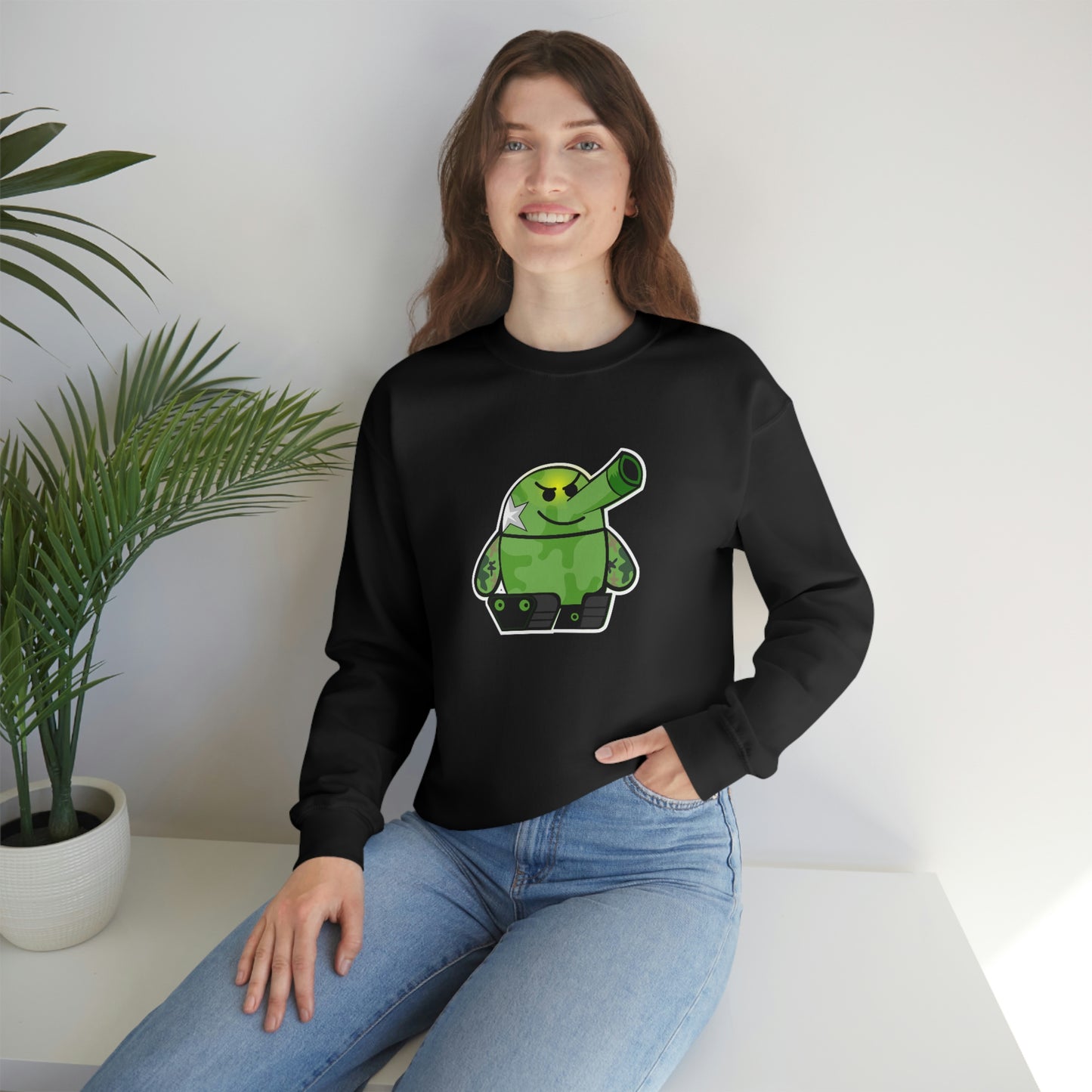 Smarmy Tank Cartoon Unisex Sweatshirt