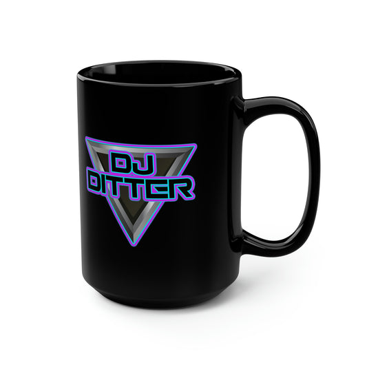 Dj Ditter Black Mug, 15oz