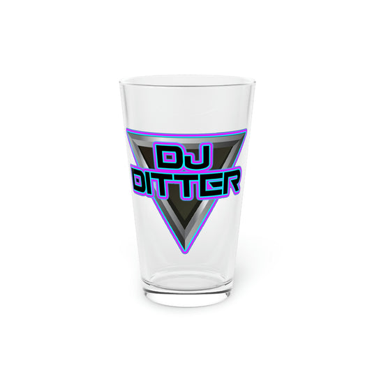 Dj Ditter Pint Glass, 16oz